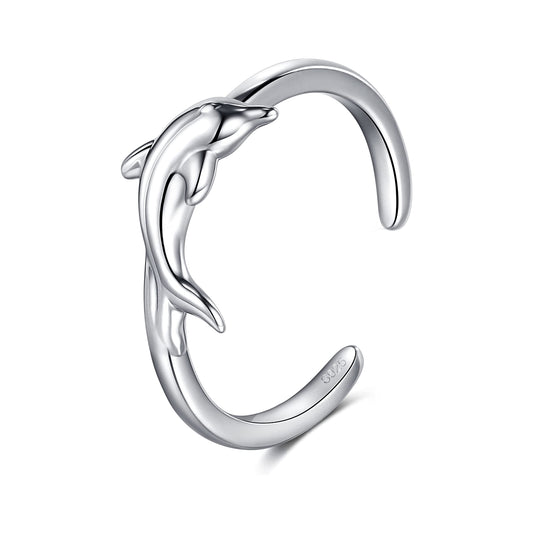 925 Sterling Silver Dolphin Toe Rings for Women