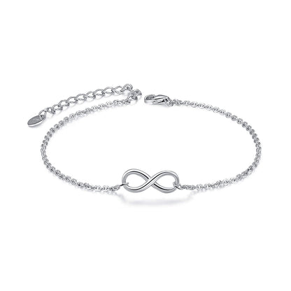 925 Sterling Silver Infinity Love Bracelet for Women