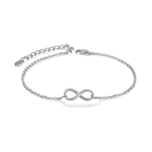 925 Sterling Silver Infinity Love Bracelet for Women