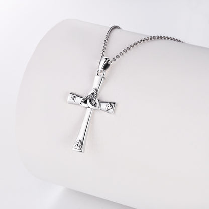 925 Sterling Silver Celtic Knot Cross Necklace