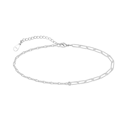 925 Sterling Silver Ankle Bracelet Cute Layered Anklet Bracelet for Women