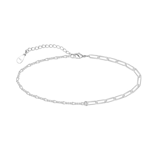925 Sterling Silver Ankle Bracelet Cute Layered Anklet Bracelet for Women