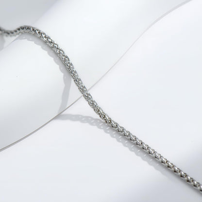 925 Sterling Silver Diamond-Cut Braided Rope Chain Anklet Summer Beach Foot Chain for Women