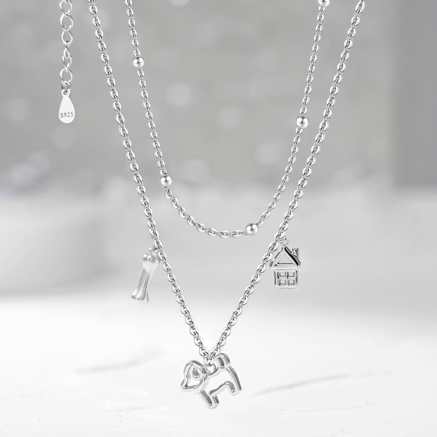 925 Sterling Silver Dog Ankle Bracelets for Women