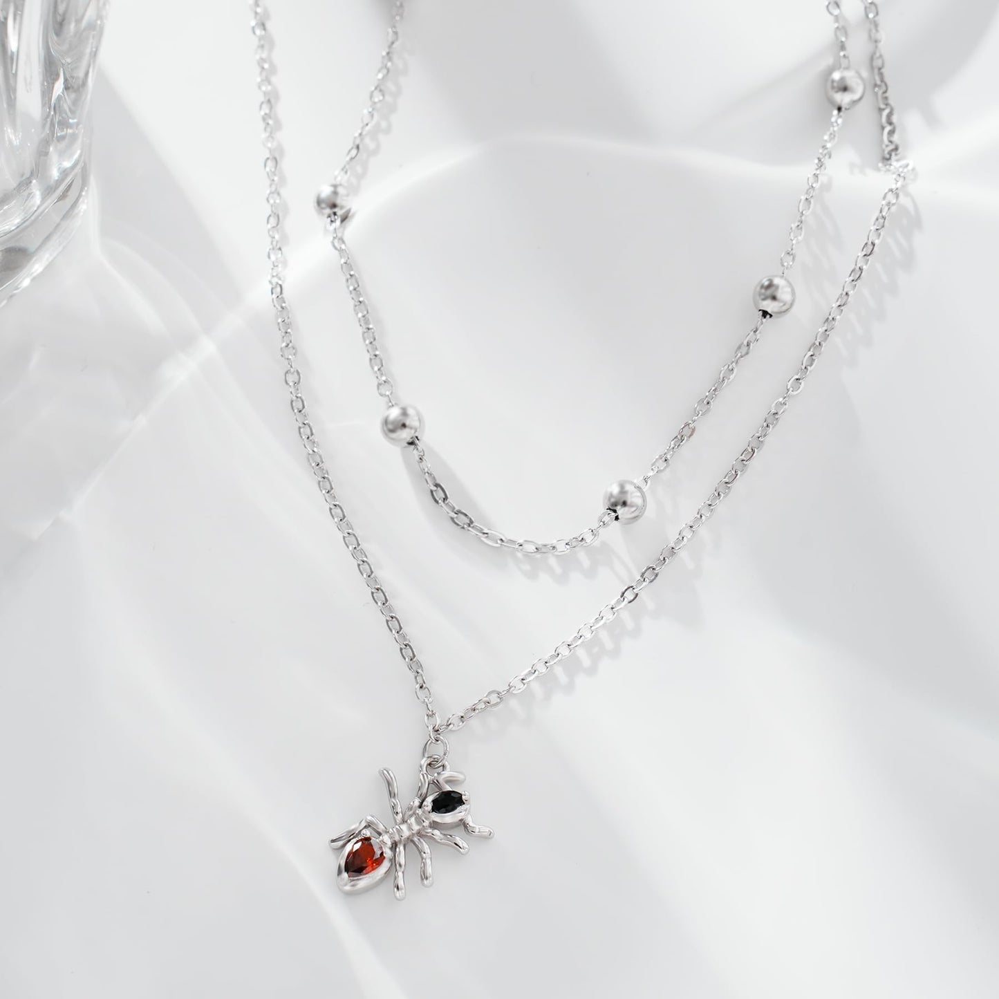 925 Sterling Silver Ant Anklets Adjustable Cute Ant Lightweight Layered Foot Chain for Women