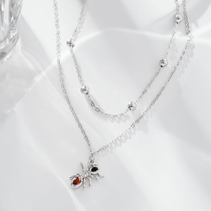 925 Sterling Silver Ant Anklets Adjustable Cute Ant Lightweight Layered Foot Chain for Women
